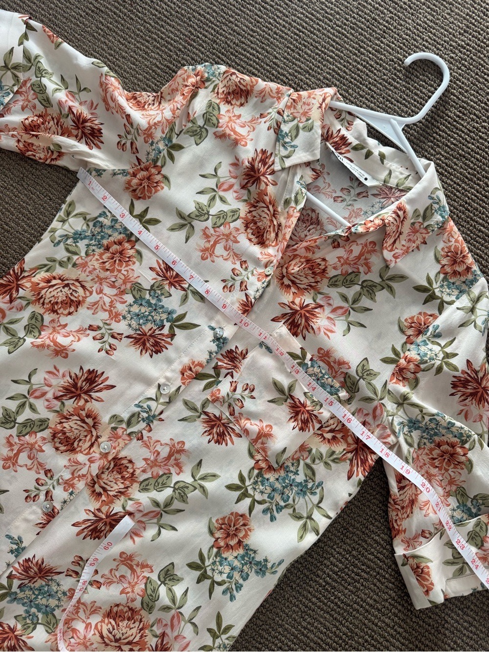ZARA Prairie Floral Button Front Dress - Picture 15 of 17